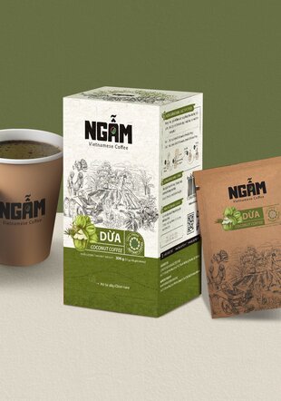 CÀ PHÊ HÒA TAN VỊ SỮA DỪA